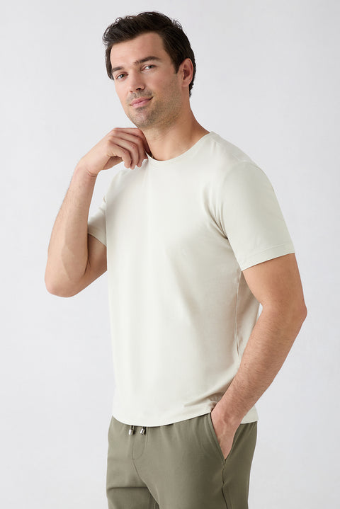 Taş Bisiklet Yaka Regular Fit %100 Pamuk Tişört