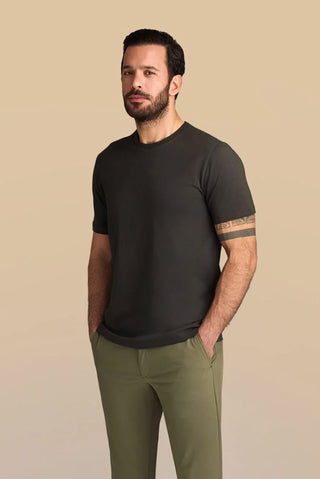  Koyu Antrasit Bisiklet Yaka Regular Fit Süprem Pamuk Tişört