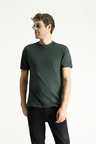  Koyu Antrasit Bisiklet Yaka Regular Fit %100 Pamuk Tişört