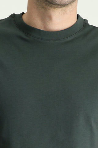  Koyu Antrasit Bisiklet Yaka Regular Fit %100 Pamuk Tişört