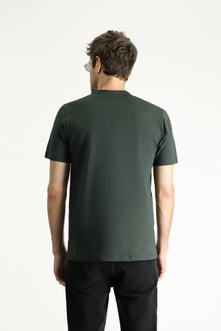  Koyu Antrasit Bisiklet Yaka Regular Fit %100 Pamuk Tişört