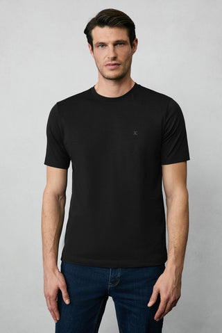  Beyaz-Siyah-Lacivert Bisiklet Yaka Regular Fit %100 Pamuk 3'lü Tişört Seti