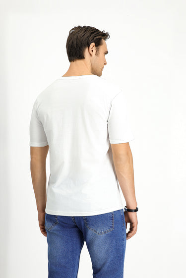 Beyaz-Siyah-Lacivert Bisiklet Yaka Regular Fit Pamuk 3'lü Tişört Seti