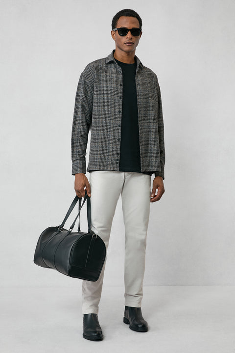 Siyah Bisiklet Yaka Slim Fit %100 Pamuk Tişört