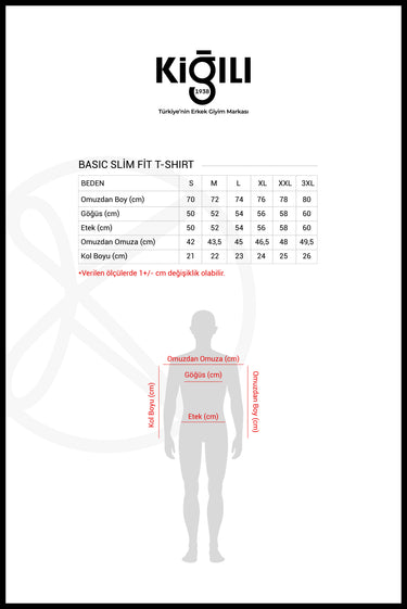  Orta Lacivert Bisiklet Yaka Slim Fit Dar Kesim Süprem Pamuk Tişört