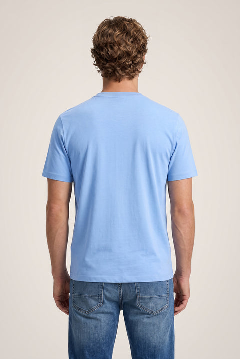 Mavi Bisiklet Yaka Slim Fit %100 Pamuk Tişört