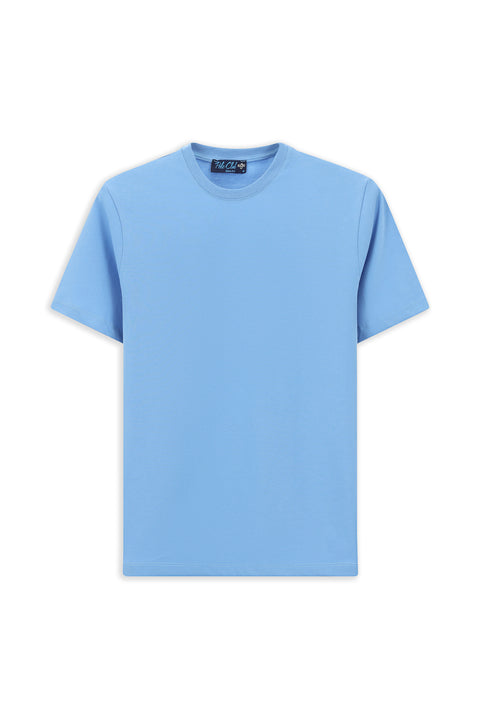 Mavi Bisiklet Yaka Slim Fit %100 Pamuk Tişört