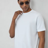 White Crew Neck Slim Fit 100% Cotton T-shirt