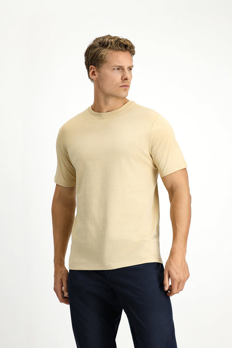 Orta Vizon Bisiklet Yaka Slim Fit %100 Pamuk Tişört