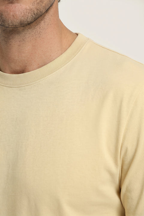 Orta Vizon Bisiklet Yaka Slim Fit %100 Pamuk Tişört