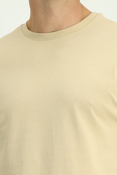 Orta Vizon Bisiklet Yaka Slim Fit Dar Kesim Süprem Pamuk Tişört