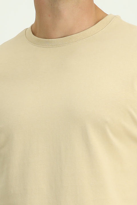 Orta Vizon Bisiklet Yaka Slim Fit %100 Pamuk Tişört