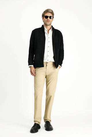  Siyah Fermuarlı Polar Sweatshirt