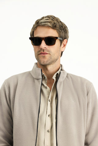  Orta Gri Fermuarlı Polar Sweatshirt