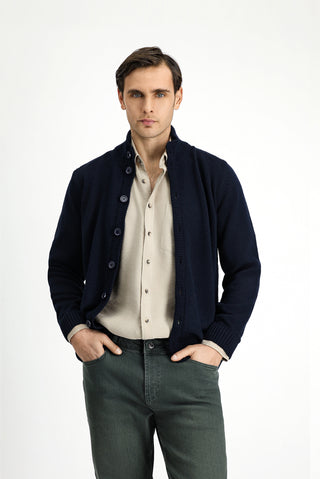  Koyu Lacivert Triko Hırka