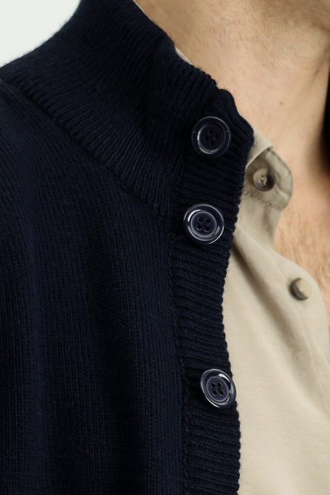 Koyu Lacivert Triko Hırka