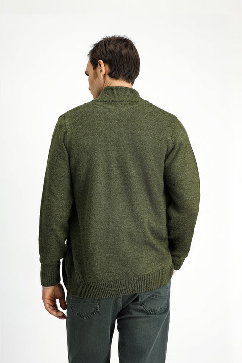 Orta Haki Triko Hırka