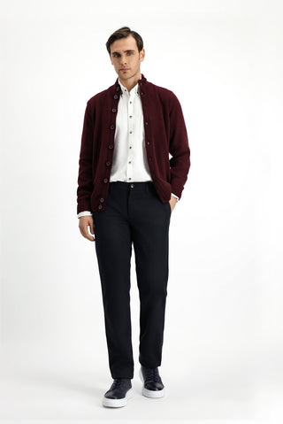  Koyu Bordo Triko Hırka