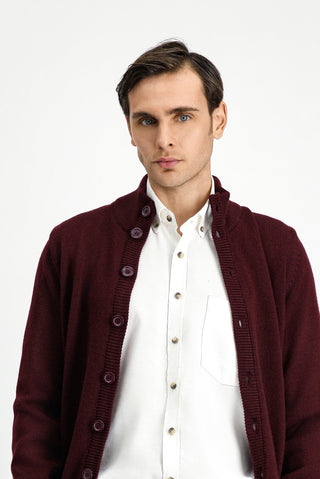  Koyu Bordo Triko Hırka