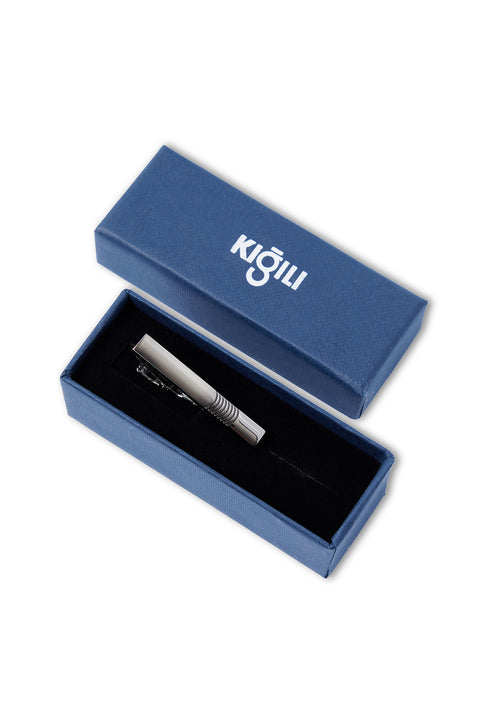 Silver Boxed Tie Clip