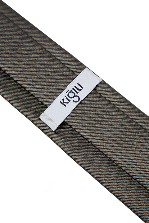 Dark Charcoal Plain Tie