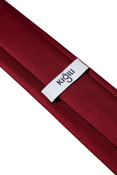 Koyu Bordo Düz Kravat