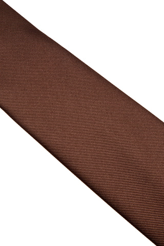  Orta Kahve Düz Kravat