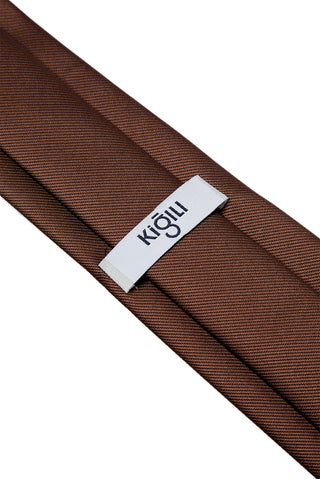  Orta Kahve Düz Kravat