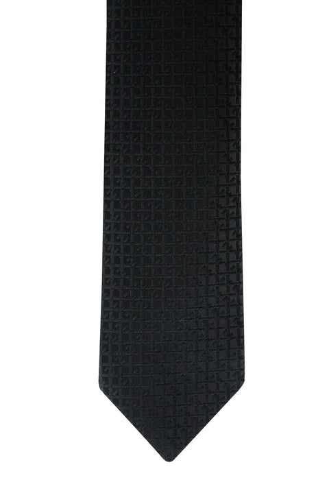 Black Patterned Tie