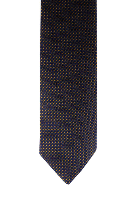 Orta Kahve Desenli Kravat