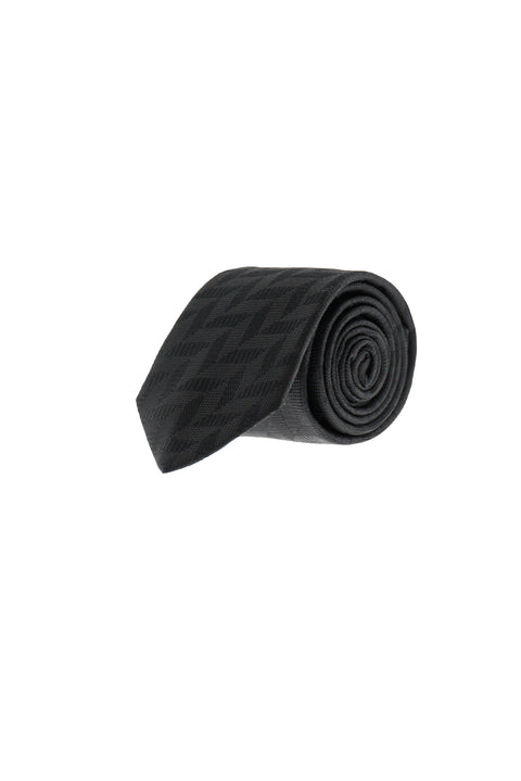 Black Micro-Patterned Tie