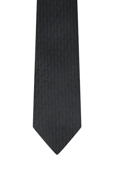 Siyah Mikro Desenli Kravat