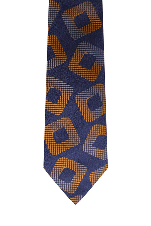 Orta Kahve Desenli Kravat