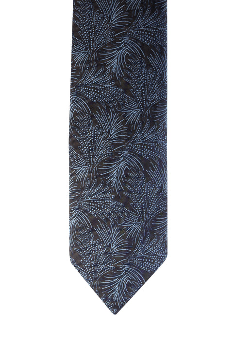 Orta Kahve Desenli Kravat