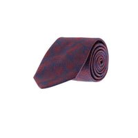 Koyu Kırmızı Desenli Kravat