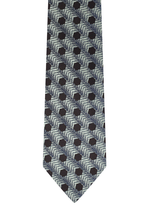 Koyu Kahve Desenli Kravat