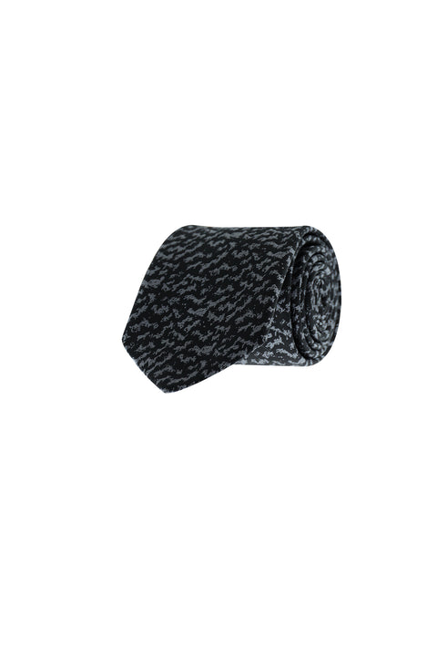 Dark Gray Patterned Tie