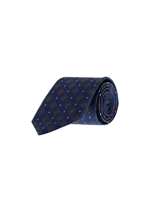 Dark Navy Patterned Tie