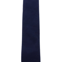 Koyu Lacivert Çiçek Desenli Kravat