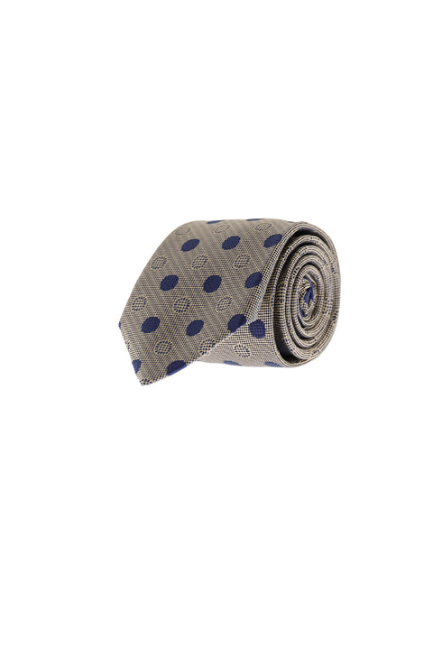 Orta Kahve Desenli Kravat