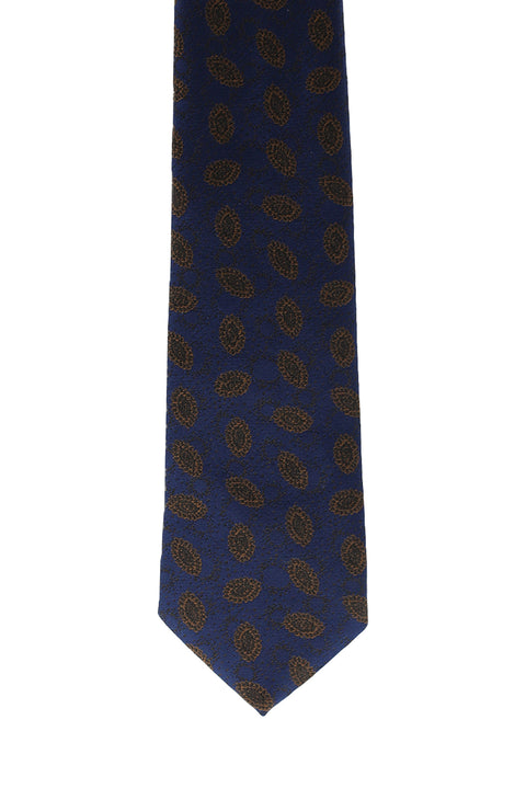 Orta Turuncu Desenli Kravat