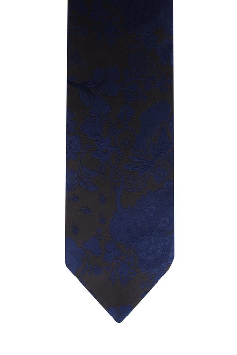 Koyu Kahve Desenli Kravat