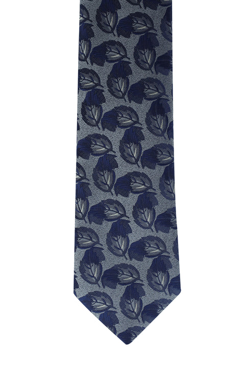 Medium Grey Paisley Patterned Tie