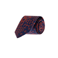 Koyu Lacivert Desenli Kravat