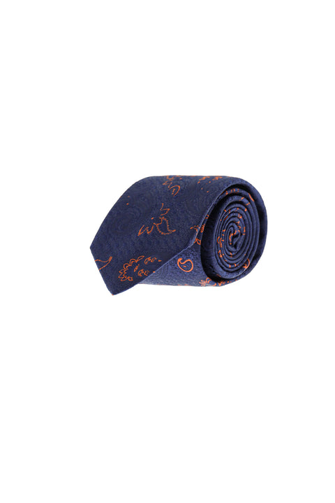 Light Navy Patterned Tie