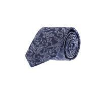 Koyu Lacivert Desenli Kravat