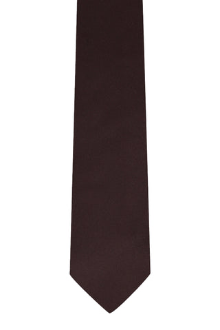  Koyu Bordo Düz Saten Kravat