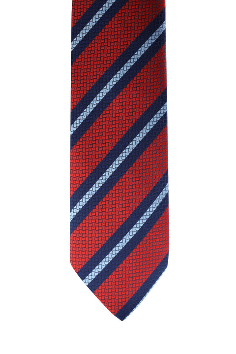 Koyu Bordo Desenli Kravat