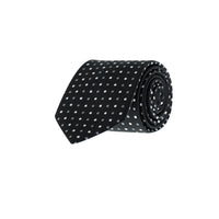 Açık Siyah Puantiye Desenli Kravat