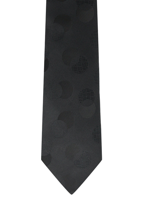 Siyah Puantiye Desenli Kravat